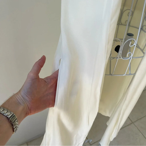 Cupcake and cashmere viscose blend open front long vest pockets ivory size XS - Picture 2 of 9